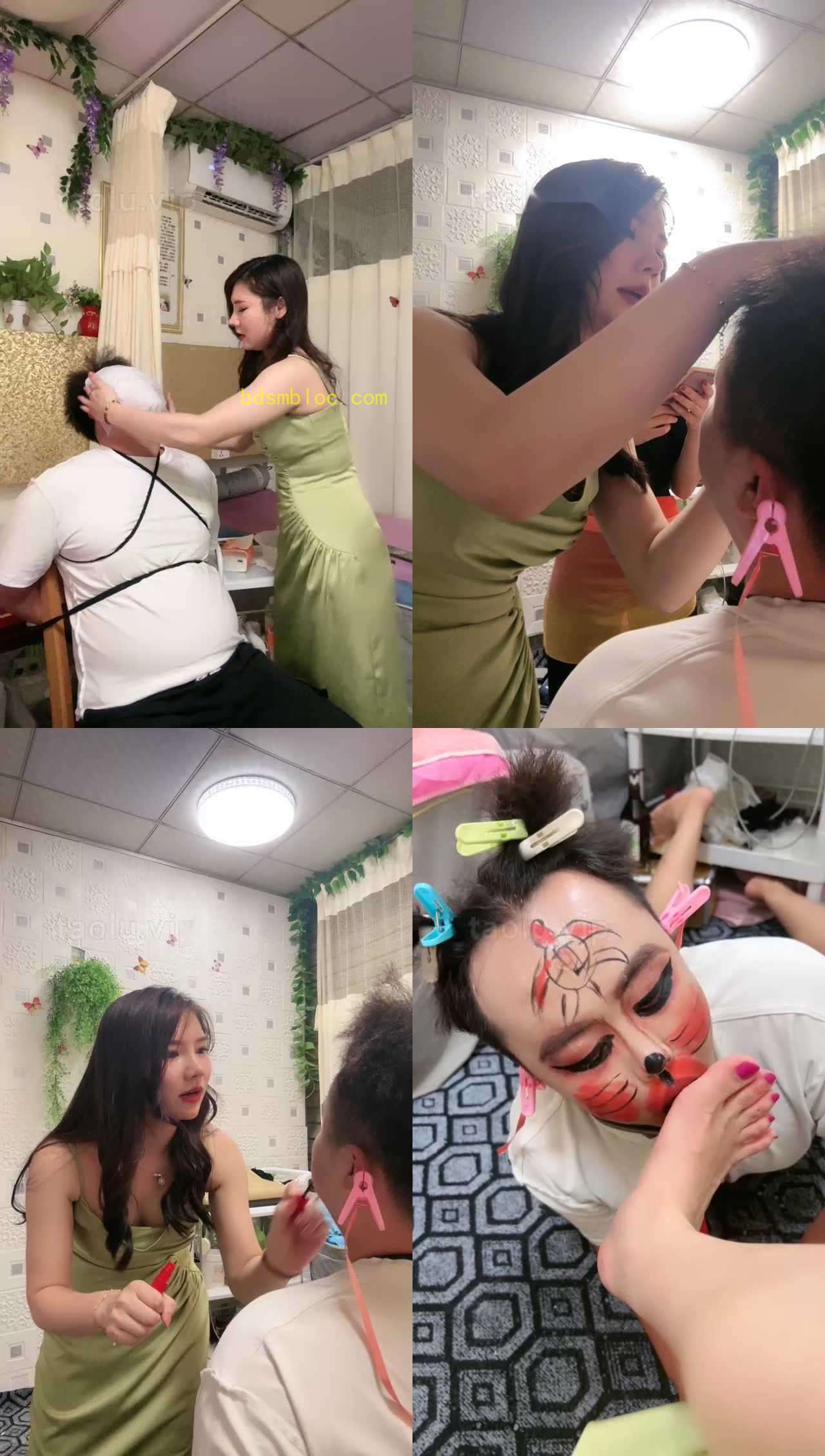 【木子大大】捆绑固定-给狗化妆/口水面膜窒息/夹耳朵
