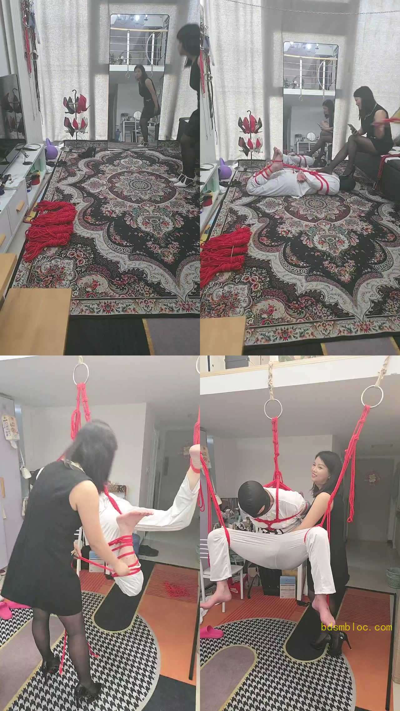 【妮佳女王】今天玩捆绑贱狗