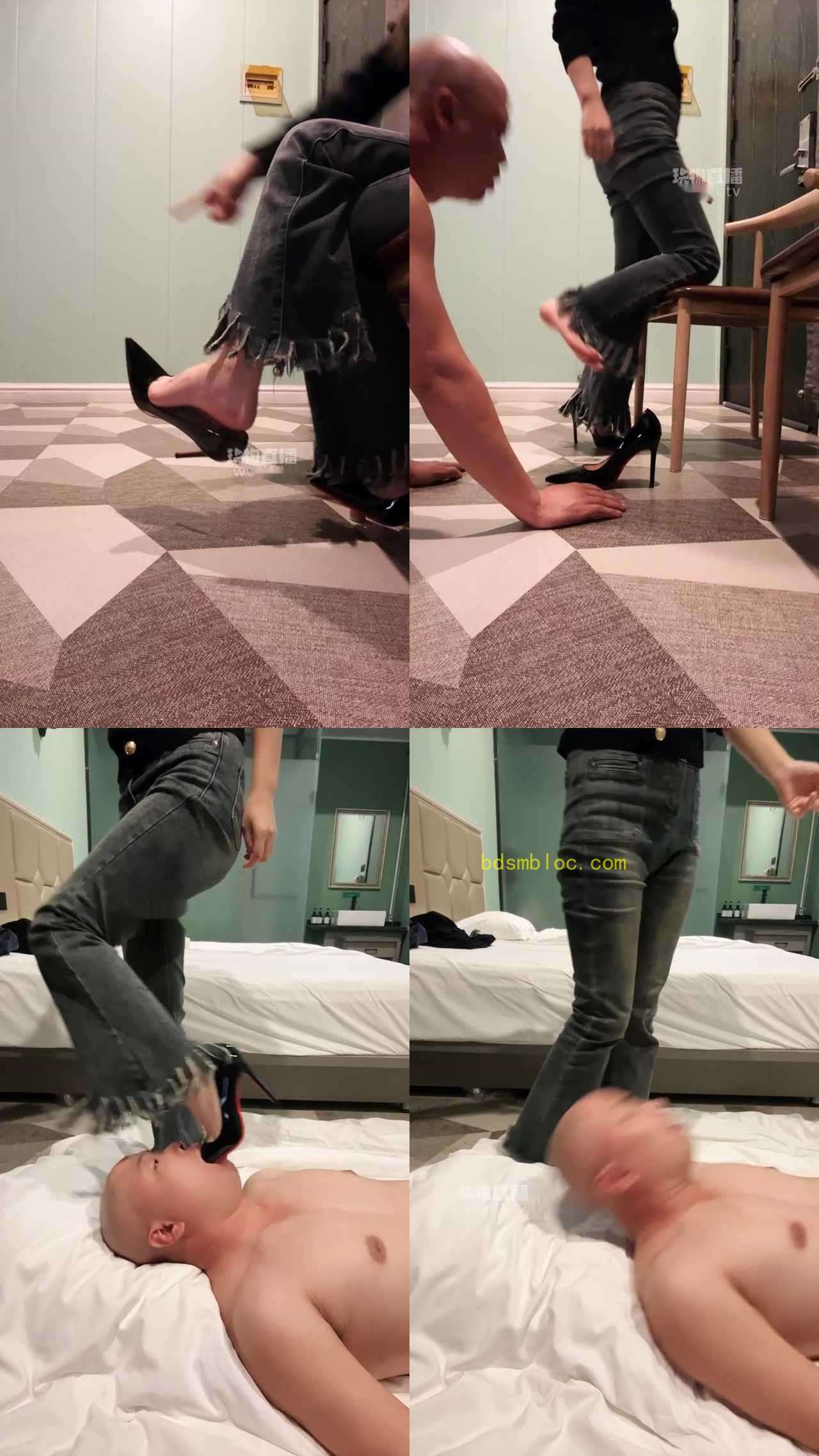 【莹莹S】口水耳光调教喝多了的贱狗