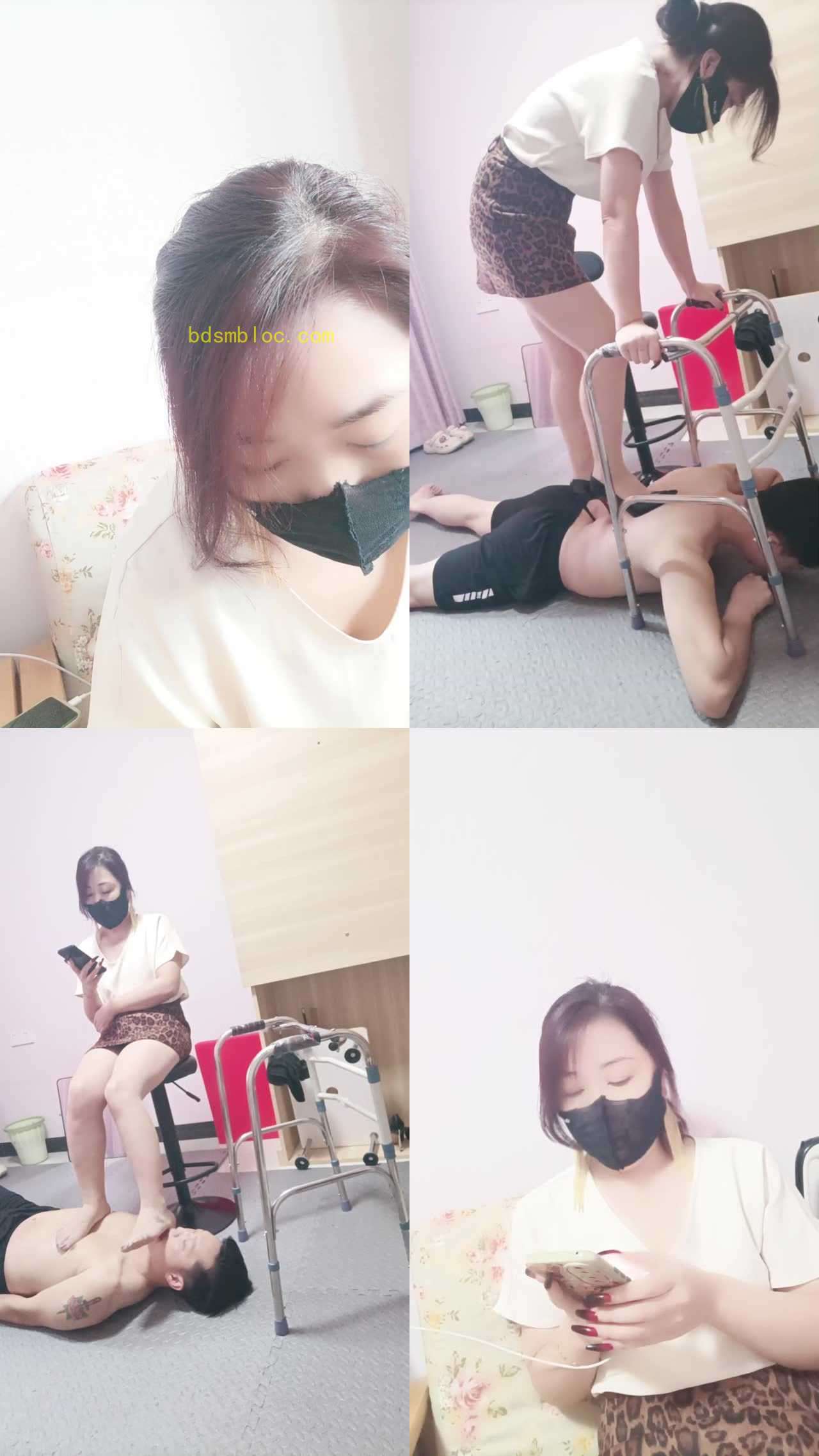 【珍惜女王】狗的自觉就是让妈妈开心高跟全体重踩踏