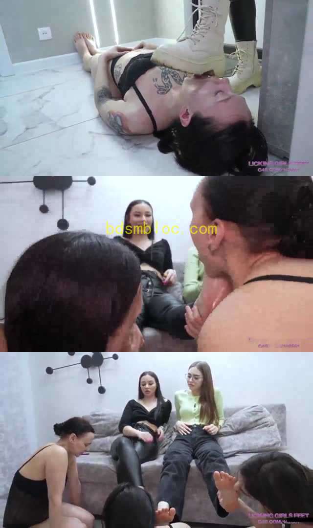 【外国女主】Dori与RADA两位御姐少妇调三母狗 舔脚 清洁马桶