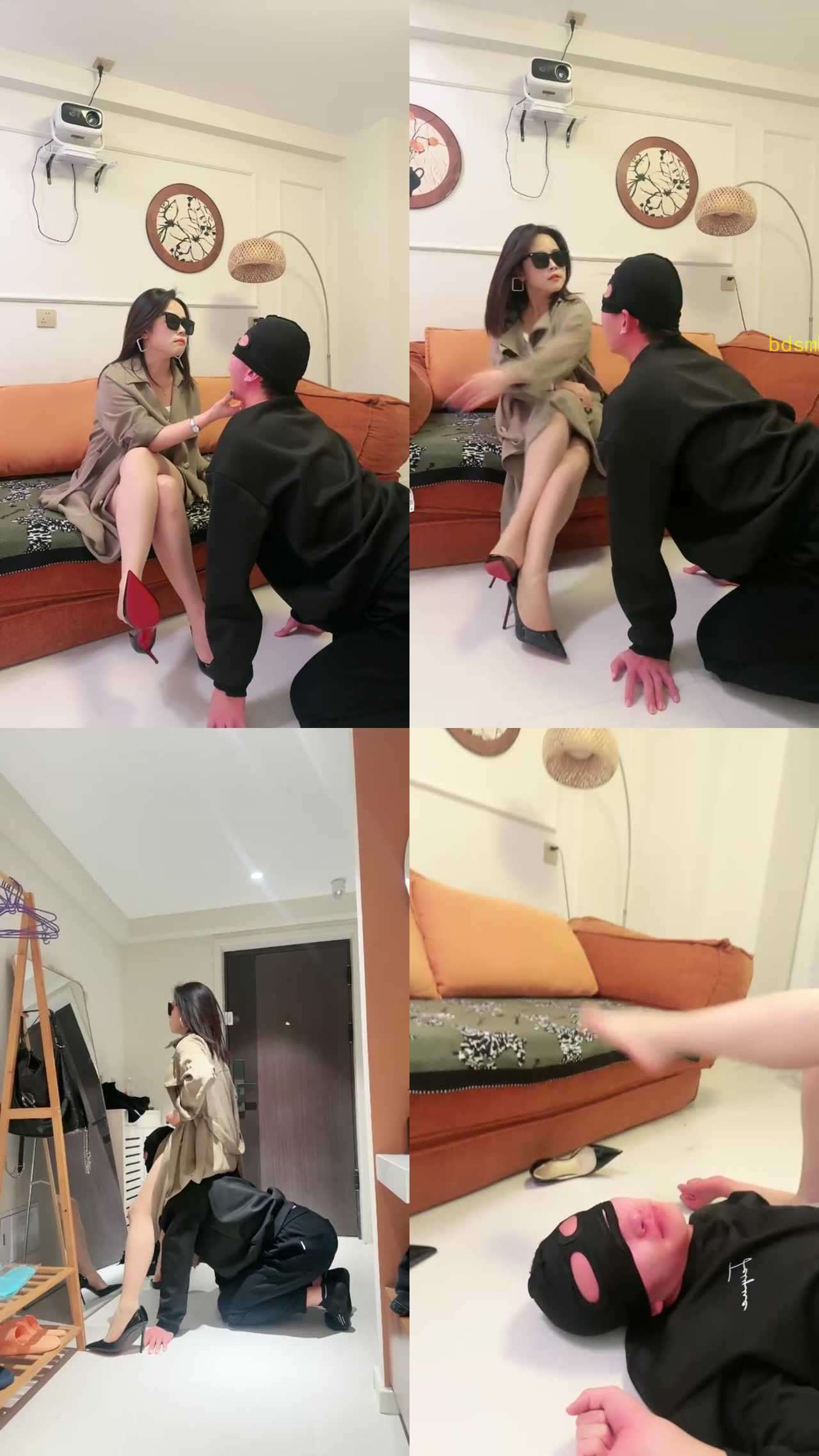 【辣吃多的辣姐s】掌掴学生狗