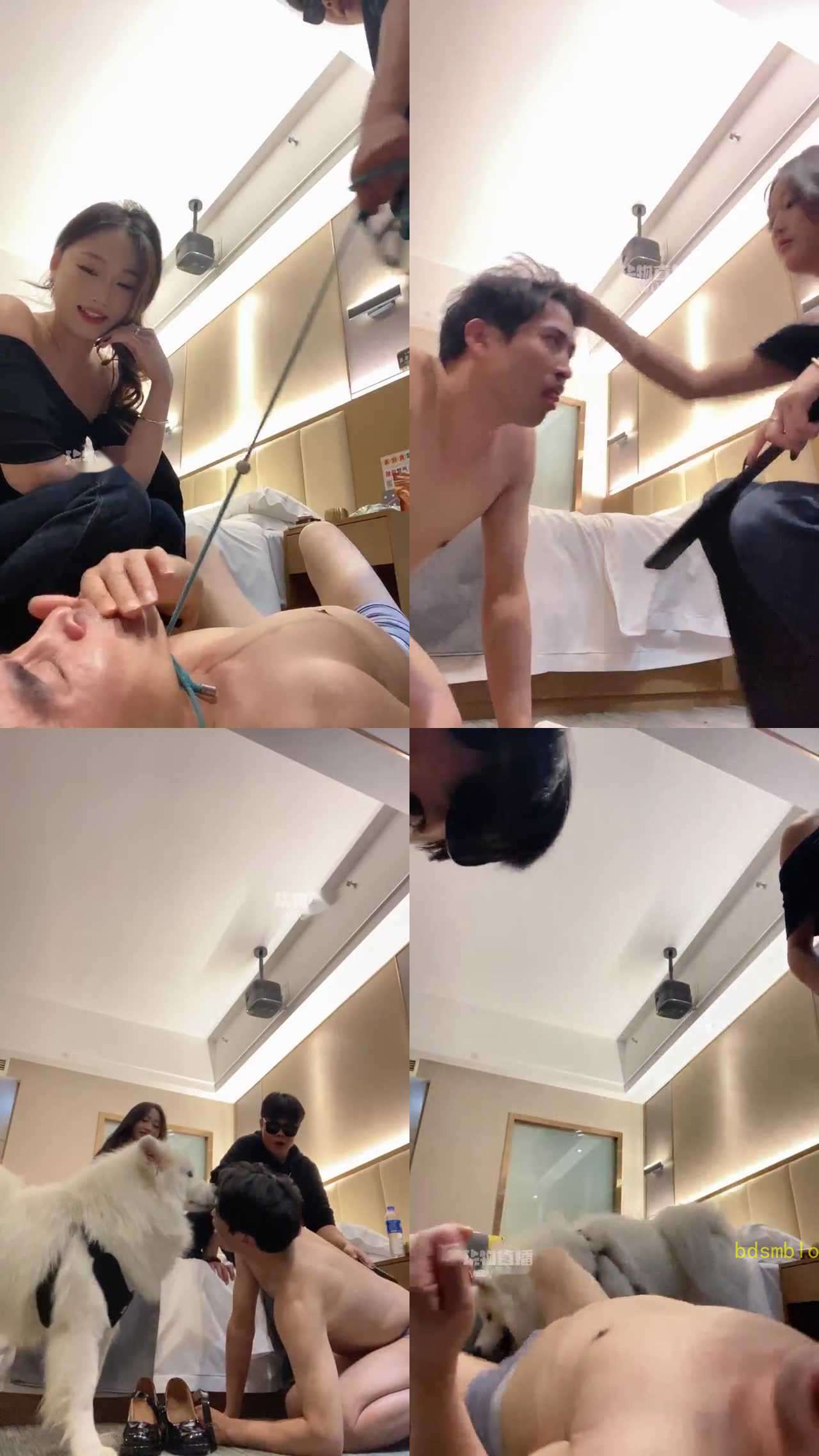 【蓓蓓情侣主】调绿帽狗 吃浓痰接吻口水伺候亲热