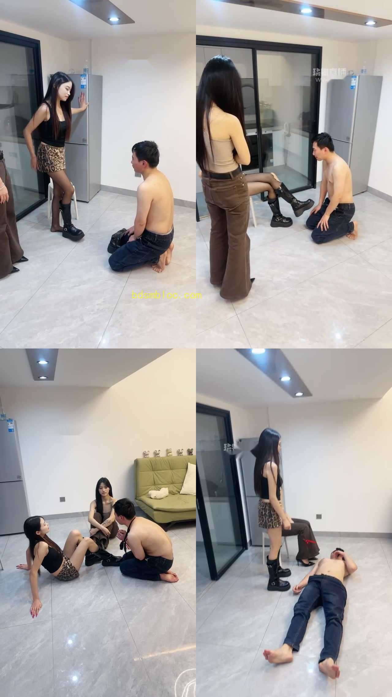 【安琪S】小洁S，安琪S，傻逼贱狗瞒着他老婆来找我们