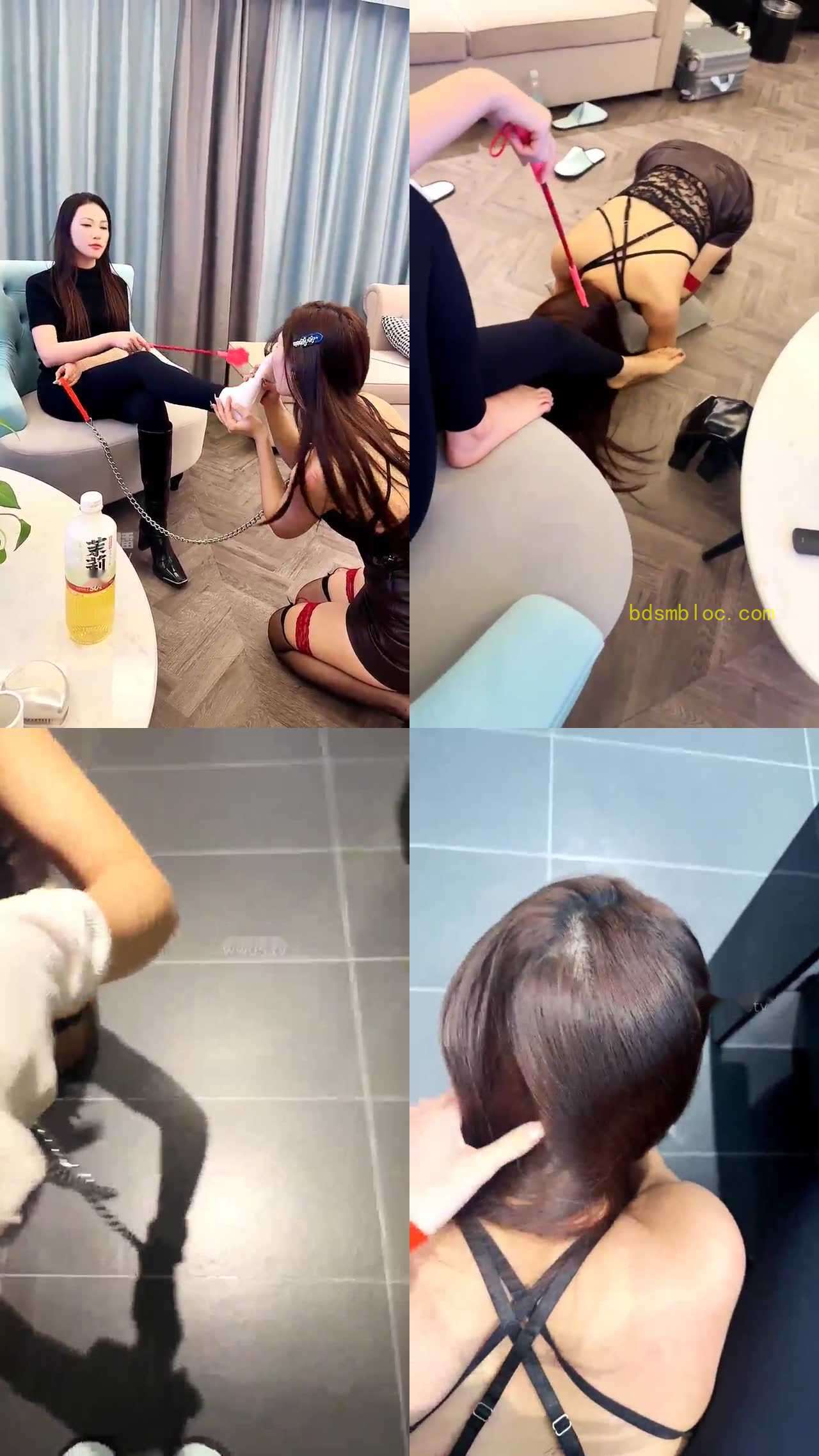 【淑淑淑韵】训化漂亮母狗长靴白袜除臭猛吸裸足舔脚深喉遛狗圣水喂食