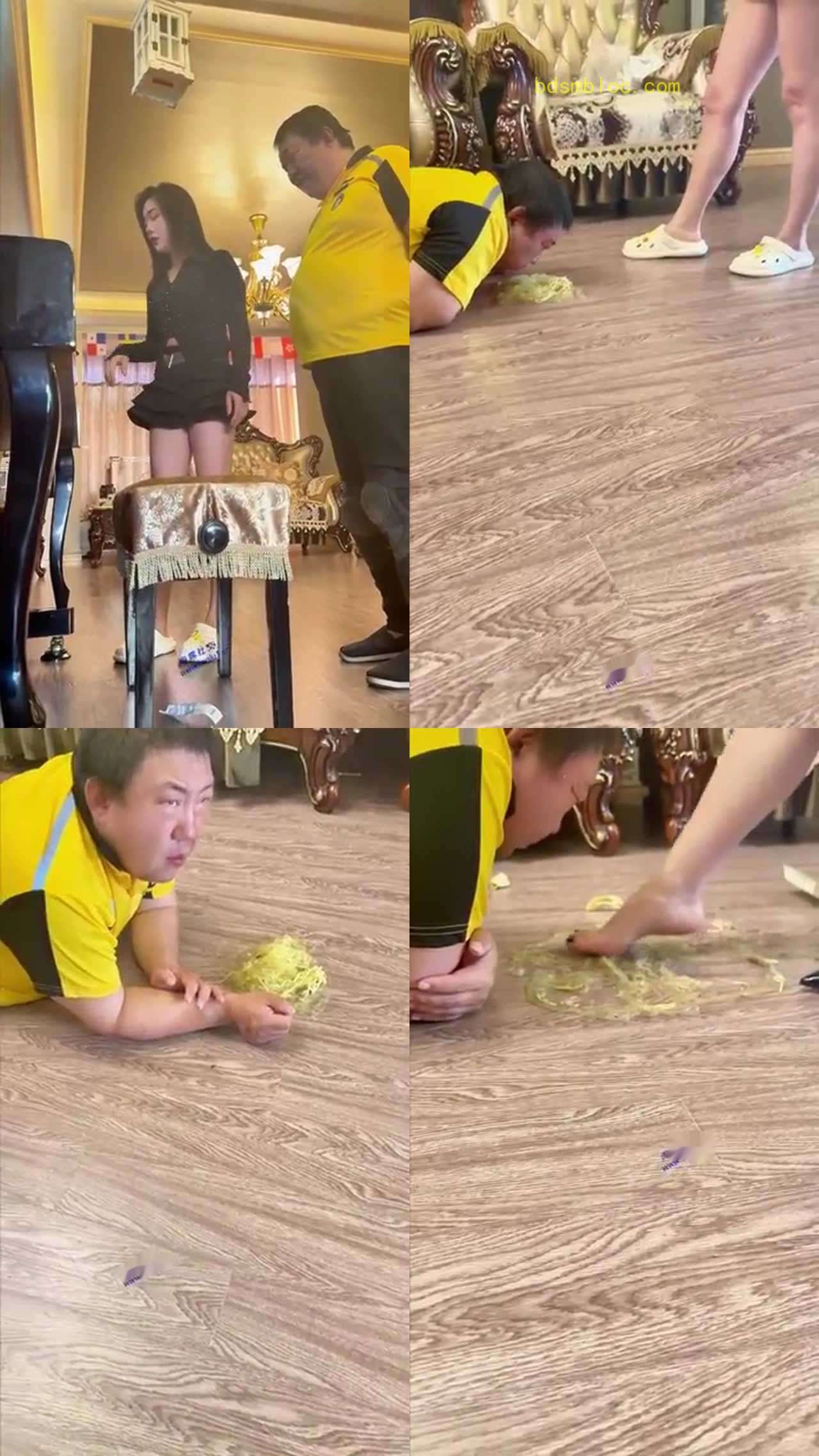 【颜值】惩罚超时配送员沦为脚下玩物