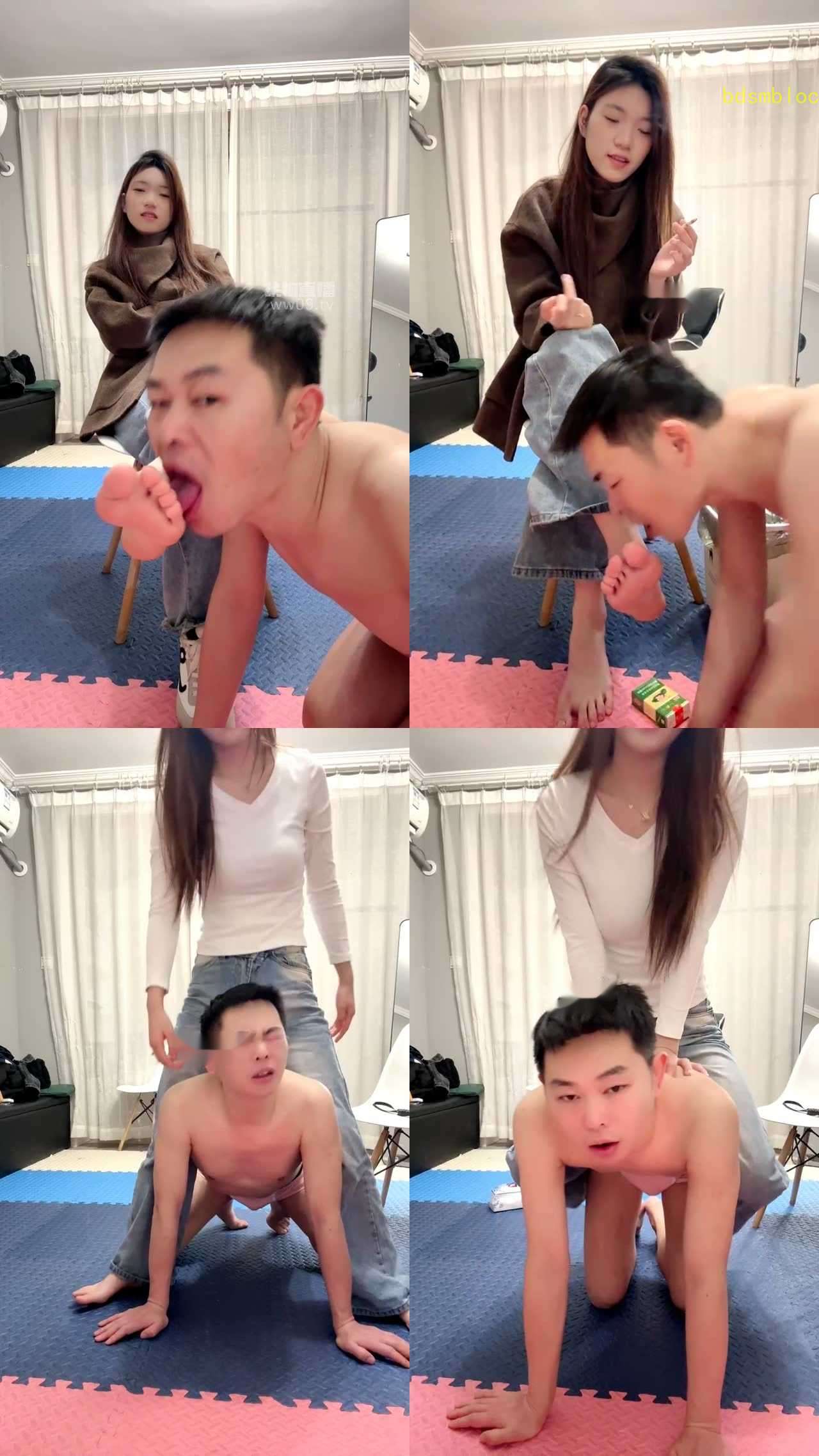 【晴川S】骚狗被妈妈玩死窒息踩踏