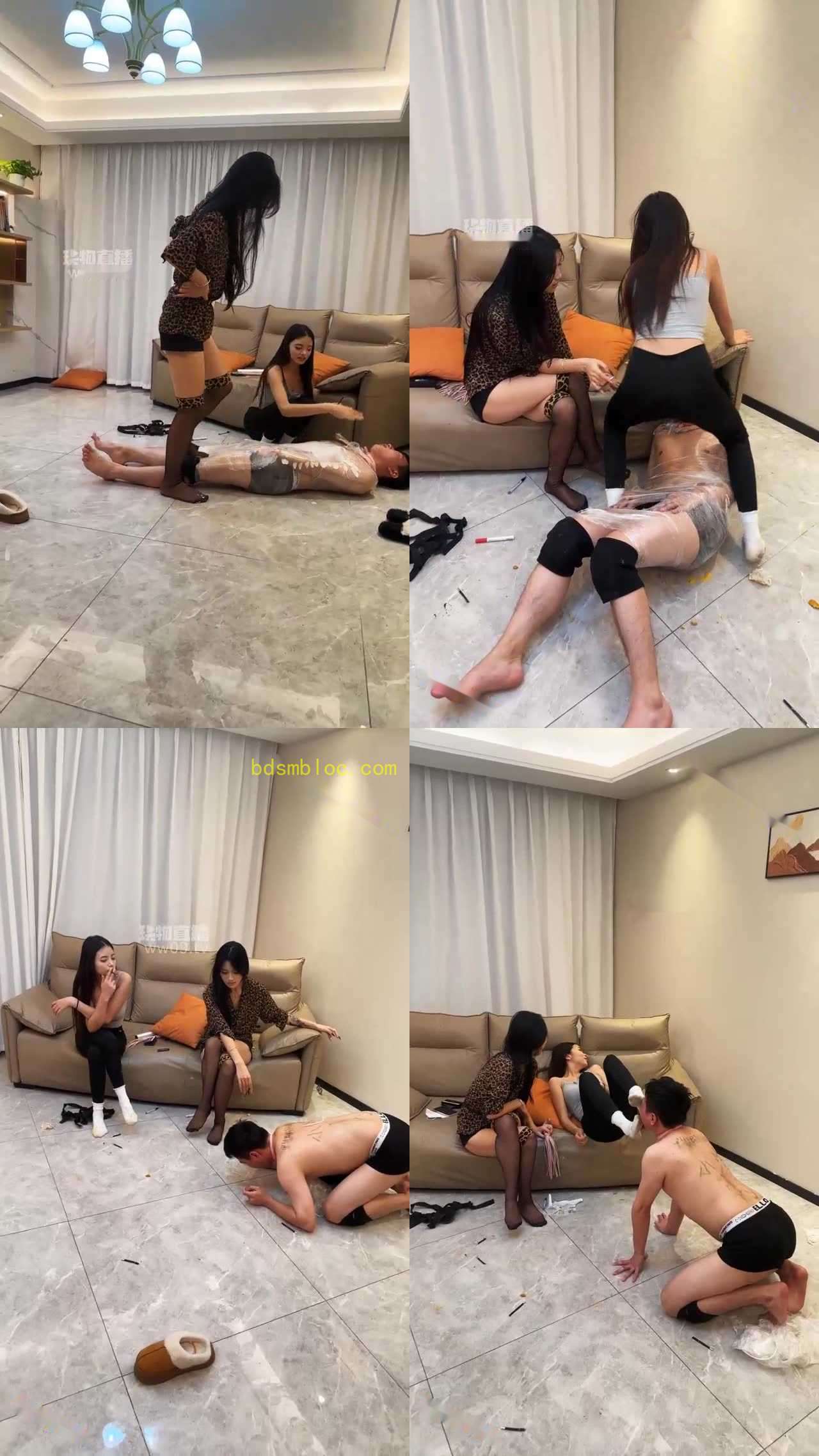 【小洁S】安琪S，小洁S，两个妈妈调教狗狗小洁妈妈