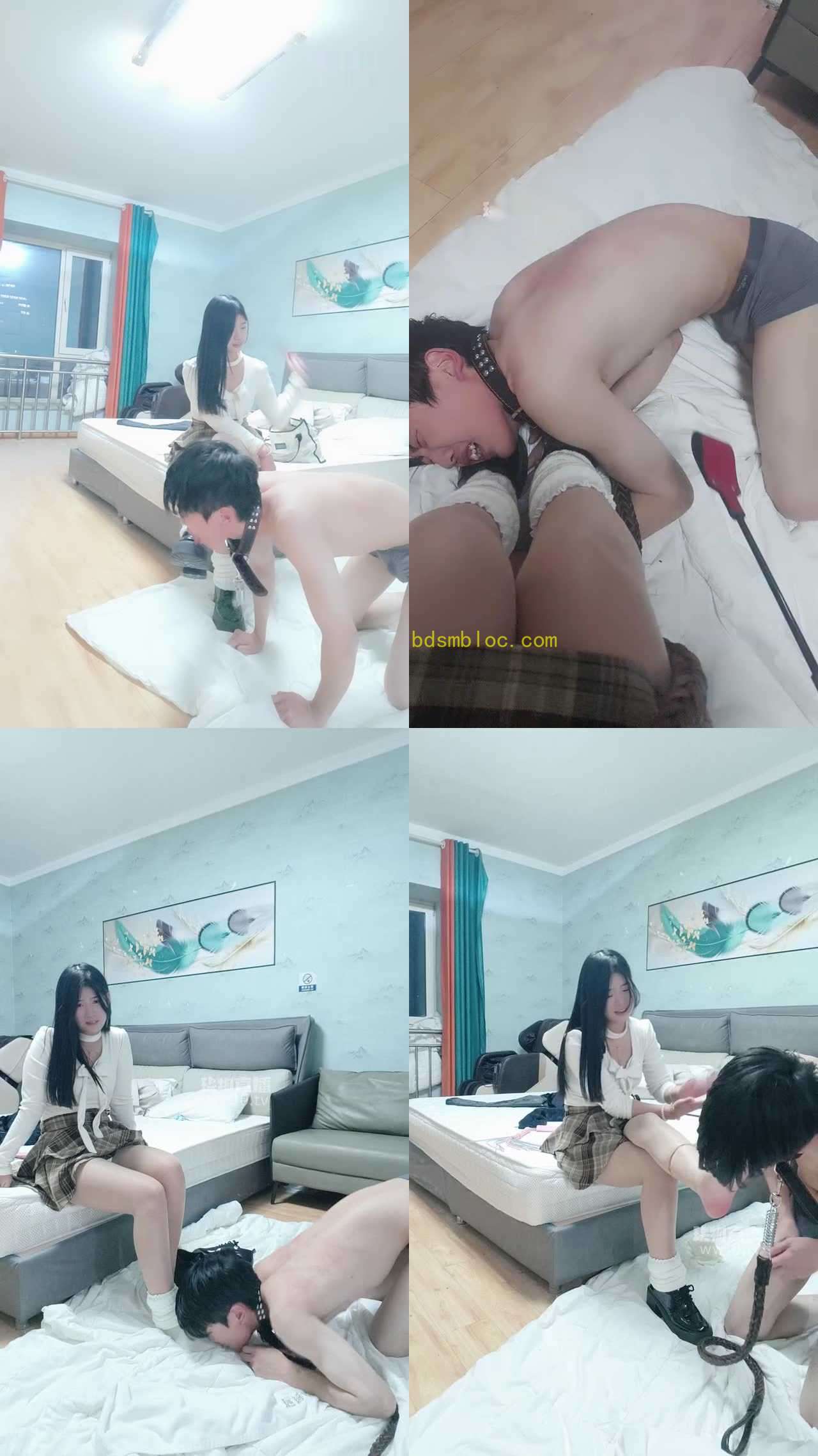 【小梦s】开发学弟第一期耳光圣水