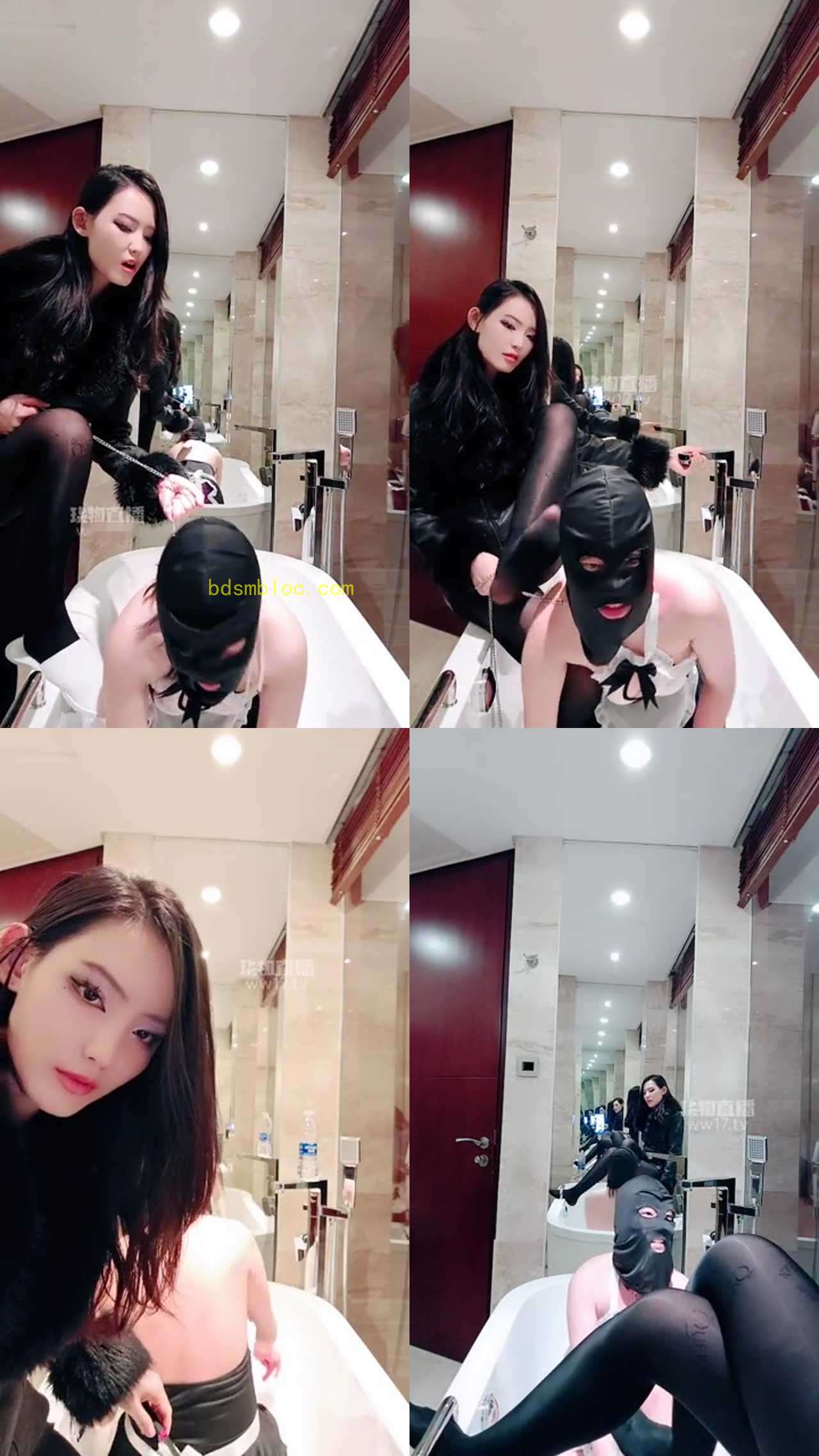 【倪小主】浴缸残忍暴虐母狗女奴暴打耳光狠扇打踢踹