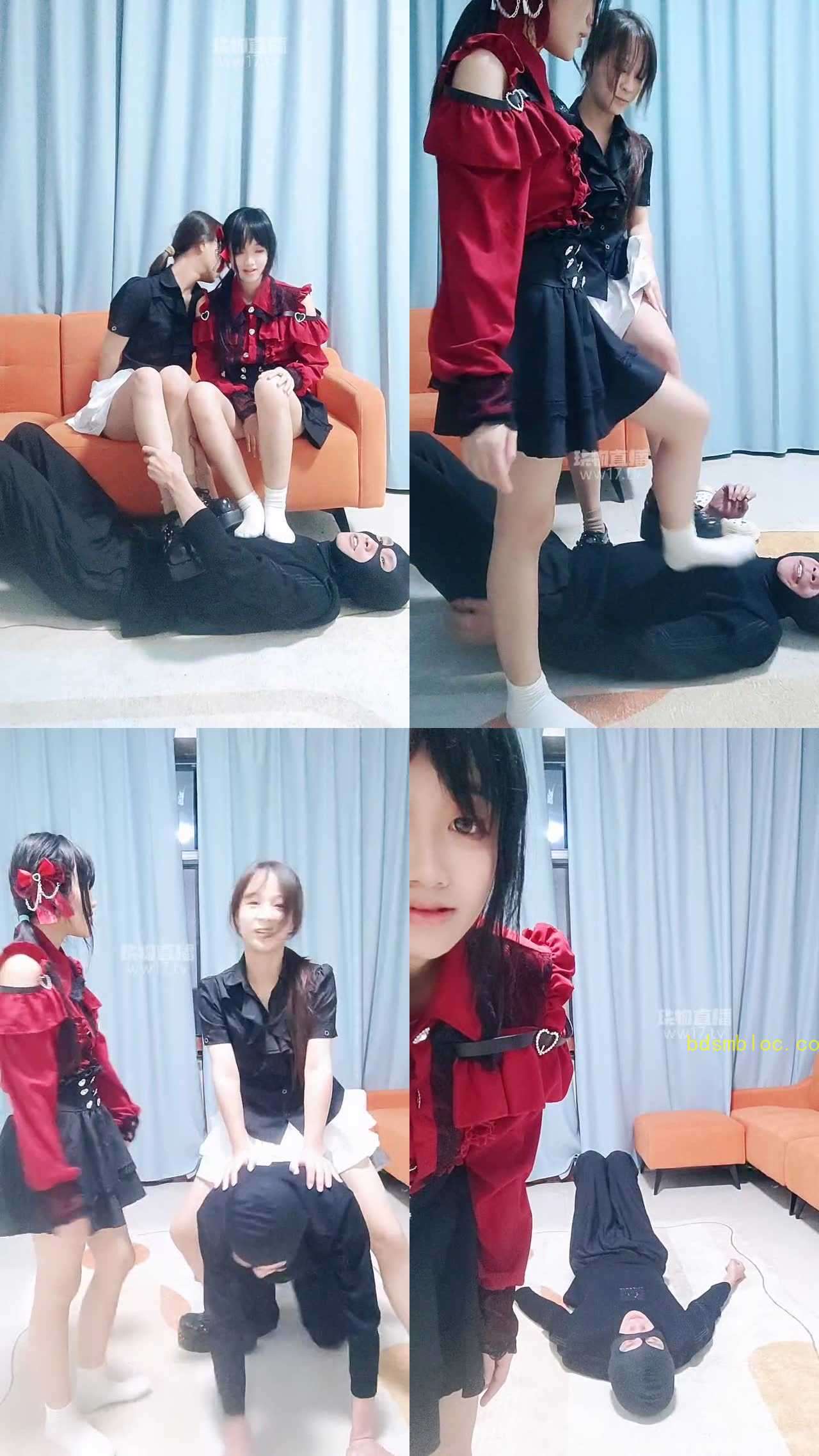 【小舞酱】情侣双女主无视人体家具