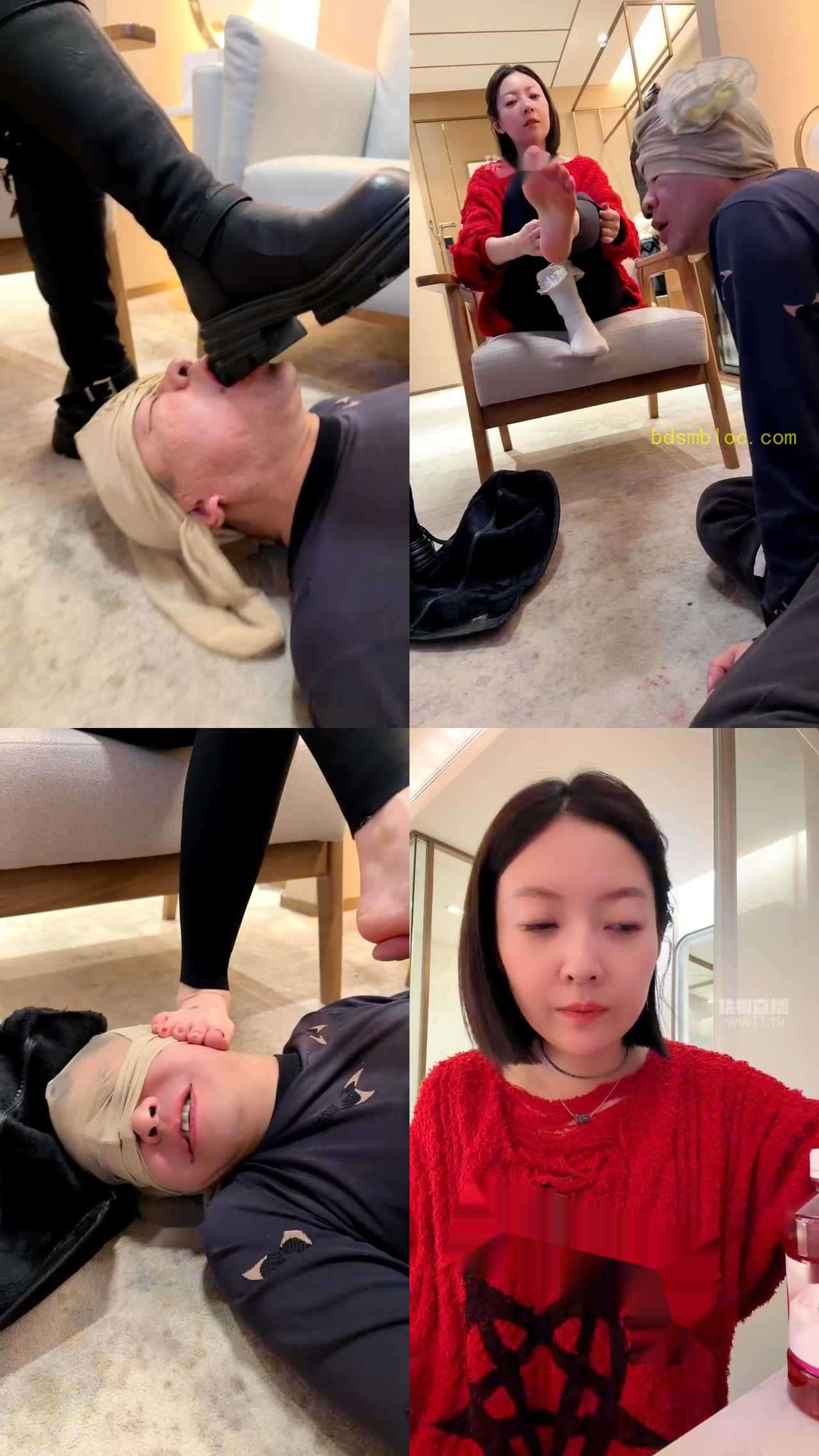 【彼岸S】过膝长靴暴力踹文文