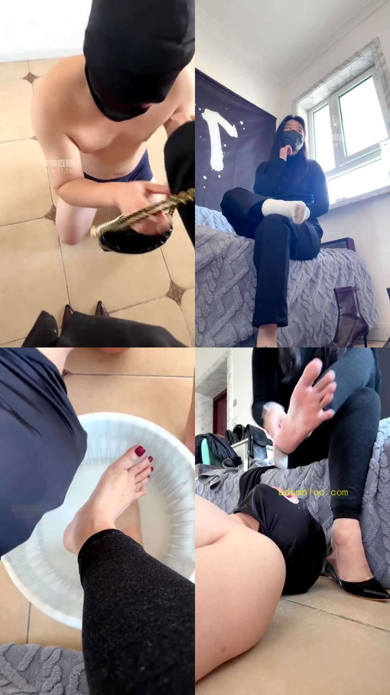 【77夫妻】调教家奴 除臭舔脚 嘴洗丝袜 脚皮喂食