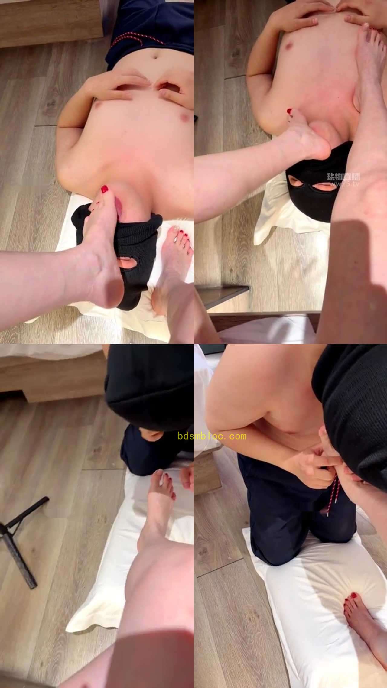 【精灵姐】调教 裸足舔脚深喉纯享