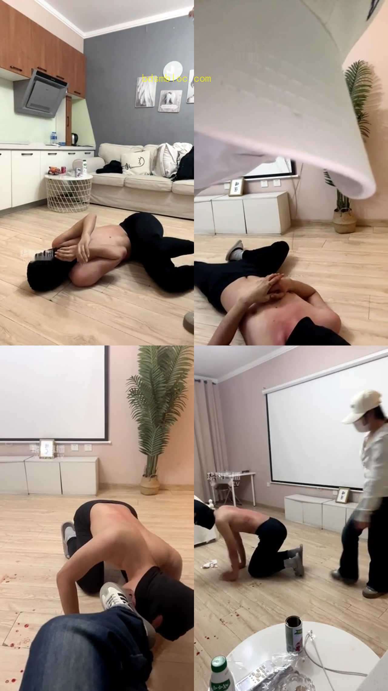 【足彩馆】精神小妹超暴力超狠踢踹 鞭打跳踩贱狗赏赐舔鞋舔脚