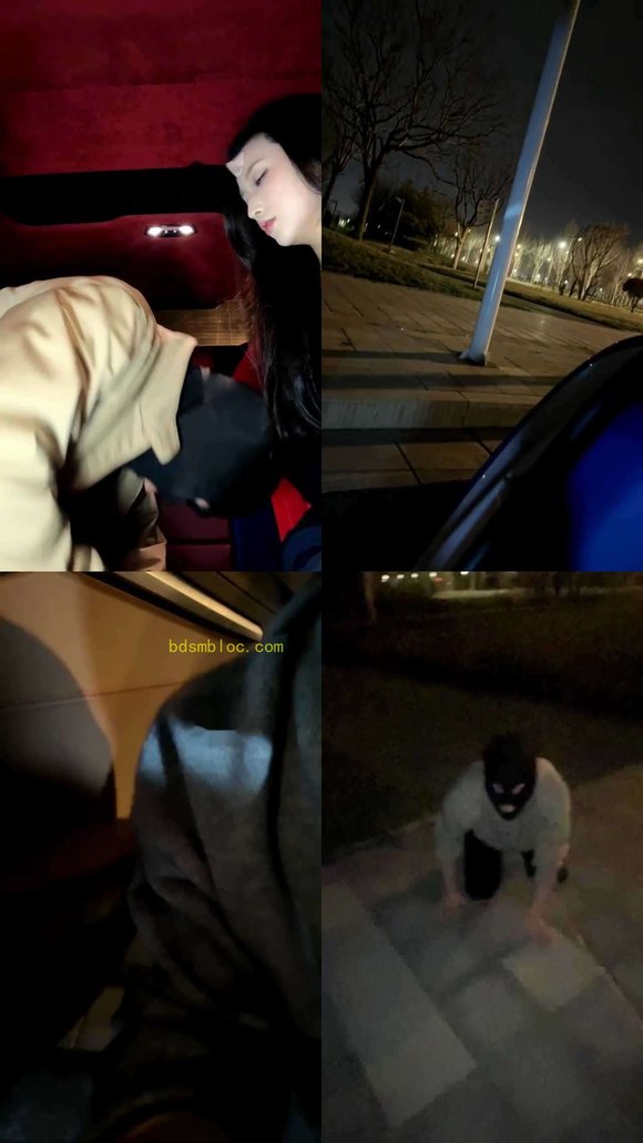 【水晶熊】瑜伽服白袜肉丝车内户外调