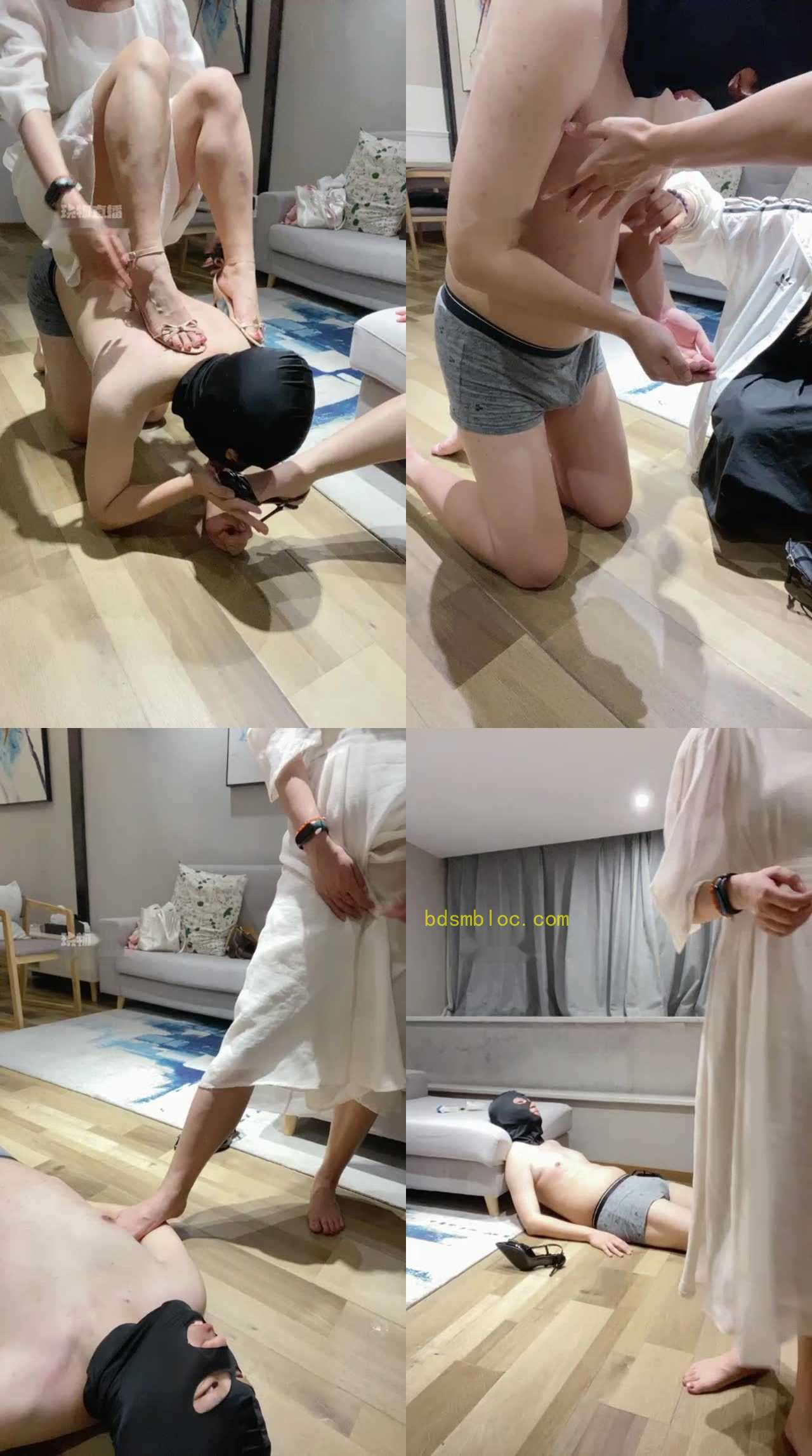 【重庆暖S】双主调狗踩踏虐乳圣水
