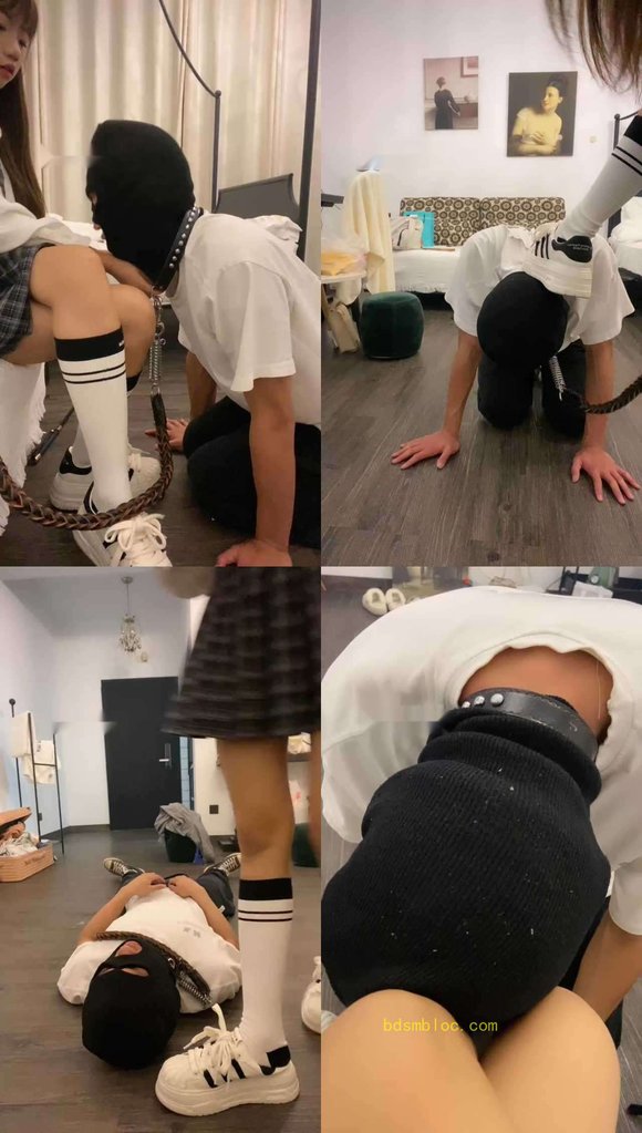 【可儿女王】小白鞋及膝白袜虐-打手心舔jio/鞭打踩踏骑马转胯
