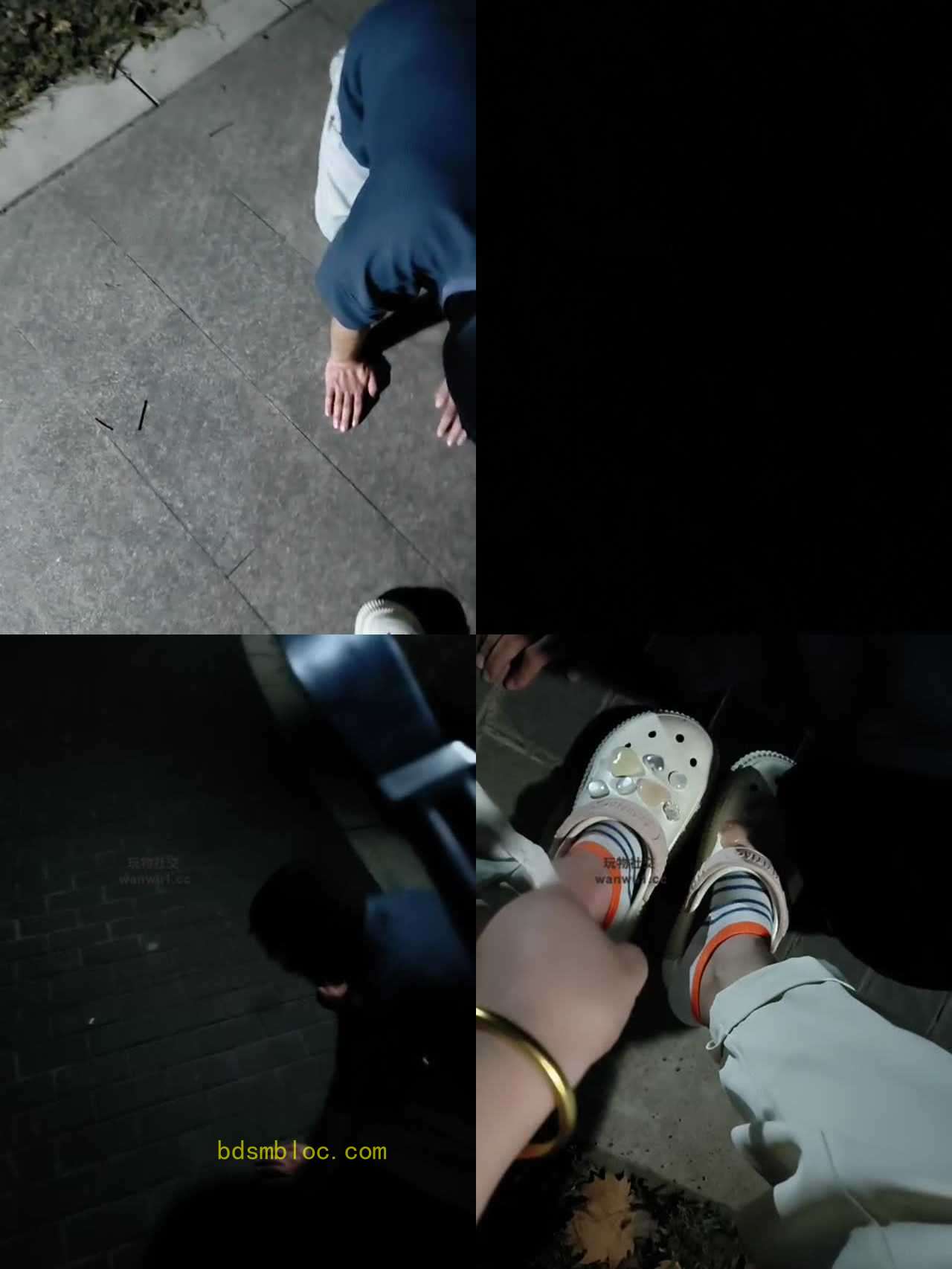 【拽拽】拖鞋配白袜户外遛狗