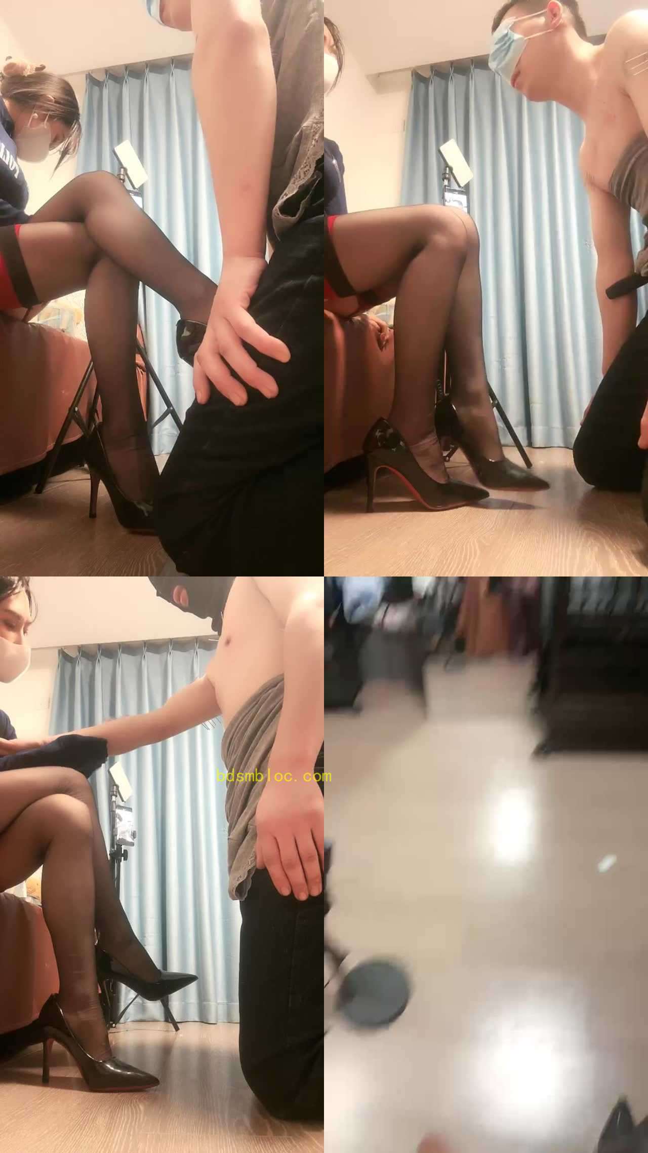 【喵酱紫】虐乳抽耳光/黑丝高跟虐/囚禁狗笼
