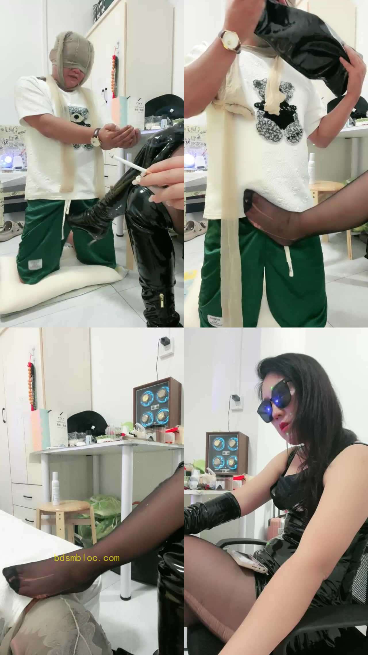 【千面女王】长靴物化脚垫奴才
