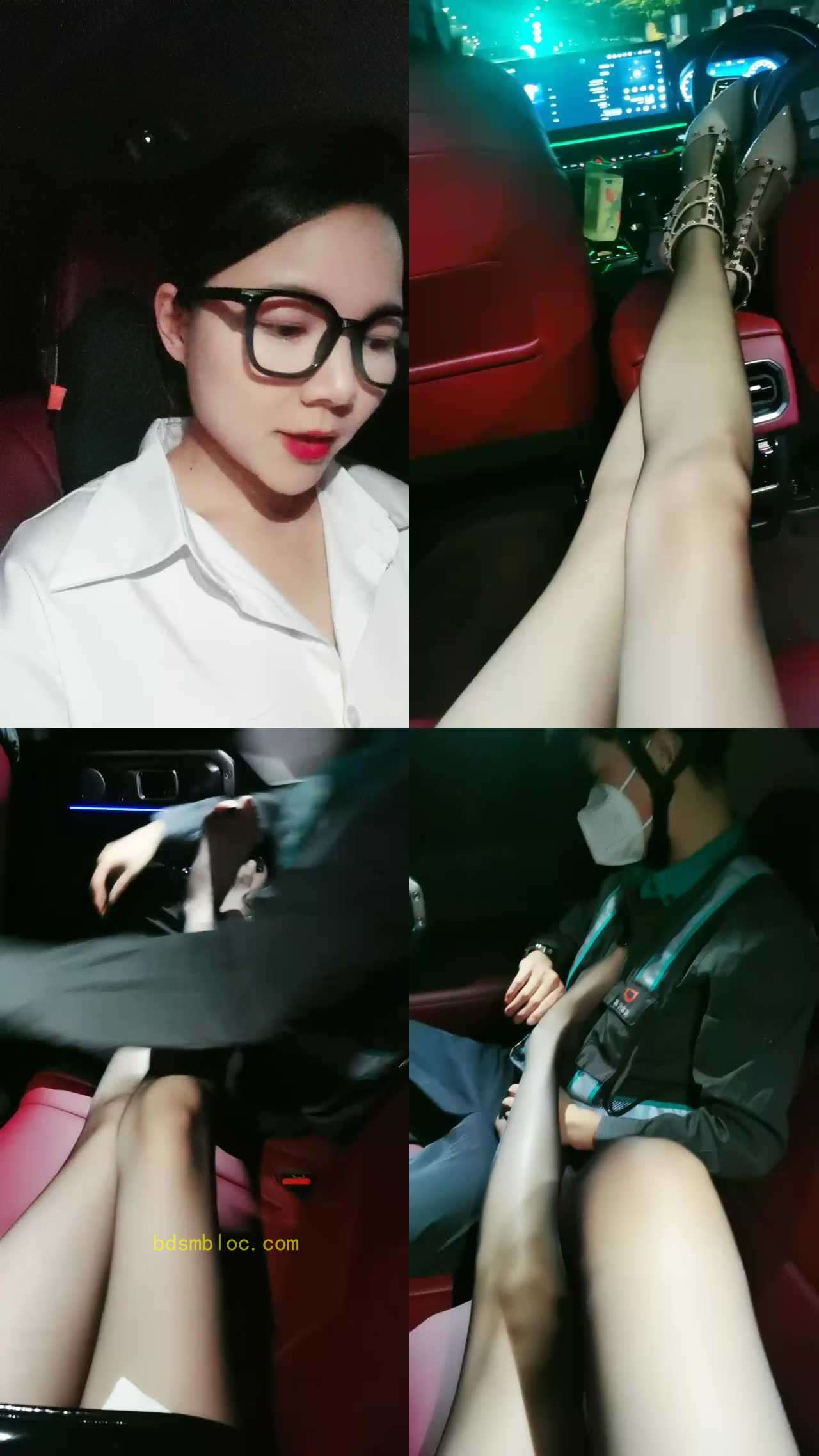 【皮皮】车内调-黑丝高跟开发代驾司机