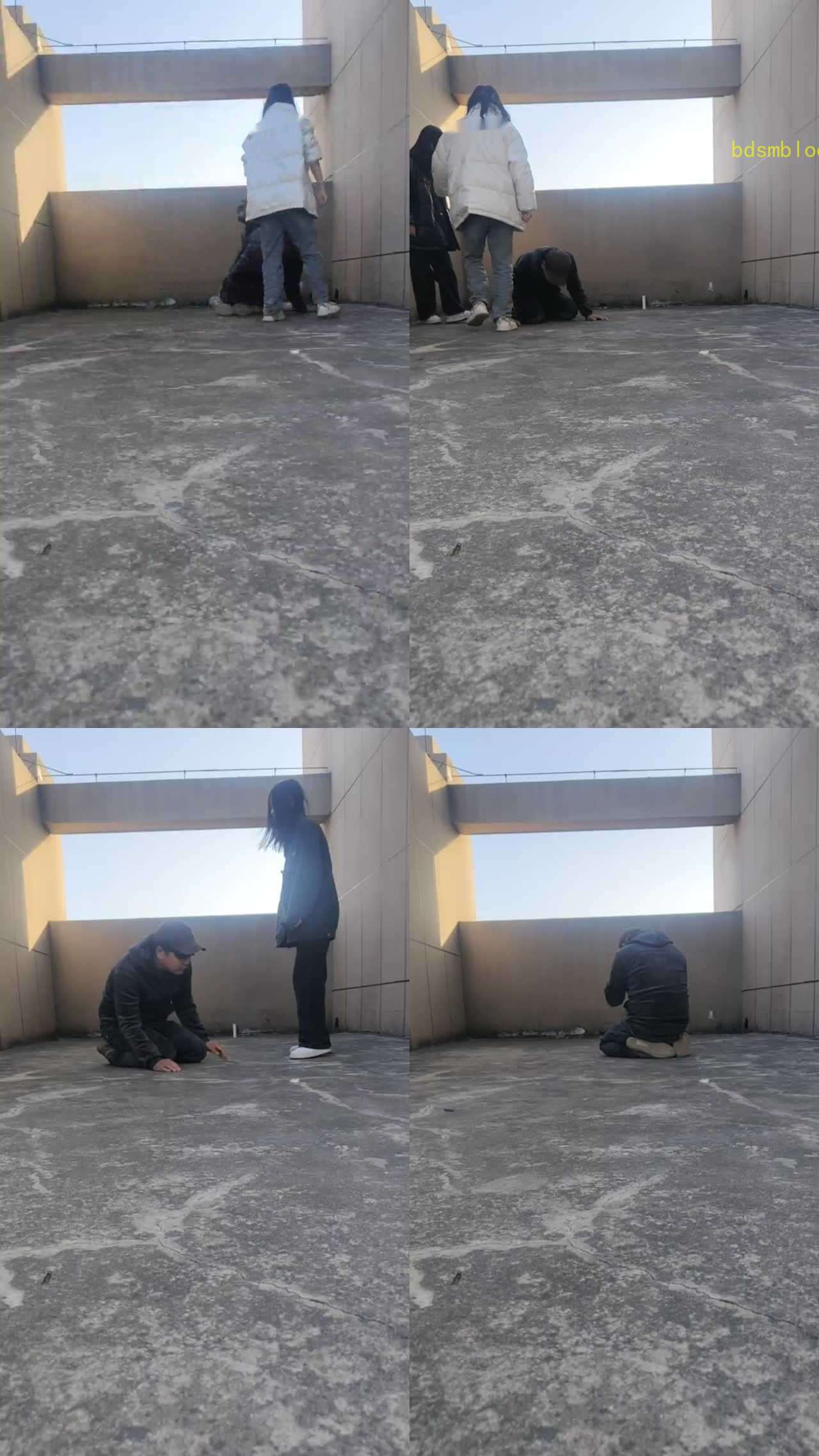 【最抗揍M】精神小妹天台暴力虐