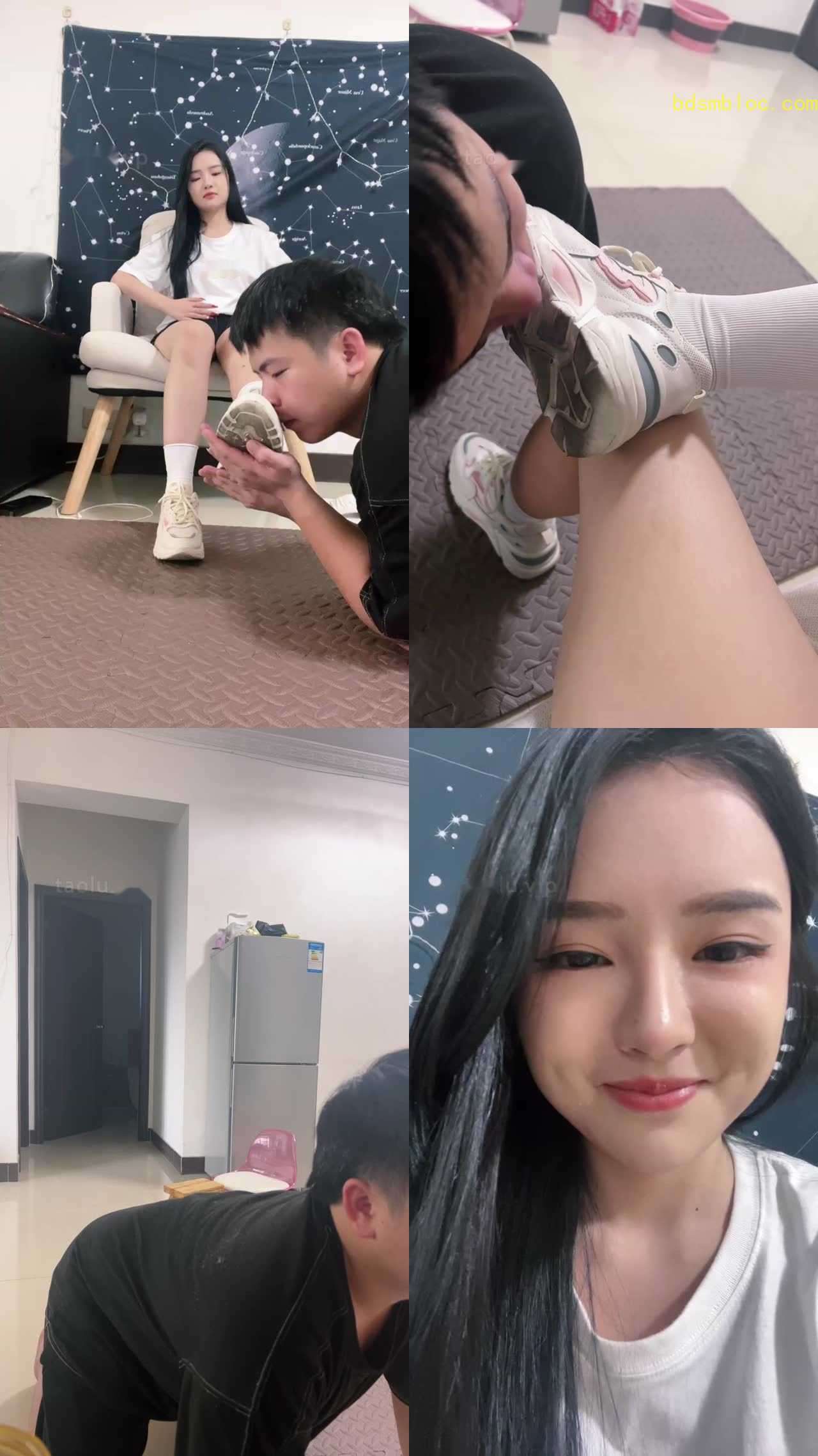 【子琳女王】闻穿了一天的袜子鞋/鞋底口吐喂食/坐垫/sp口水/骑马