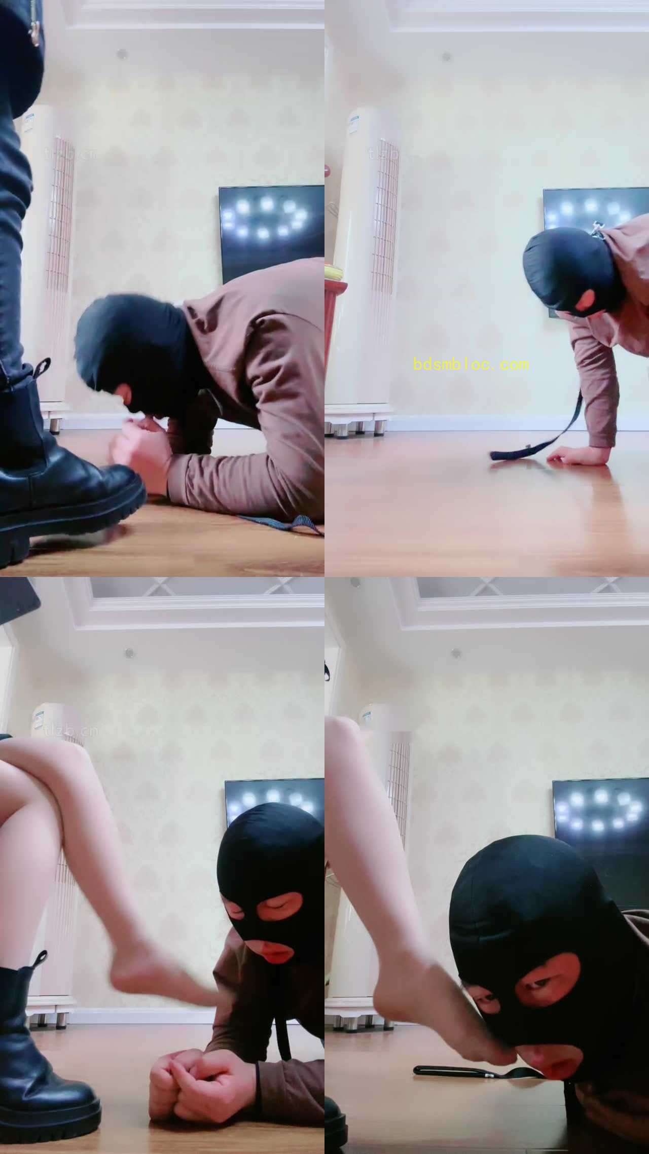 【梦凡】脏短靴重度虐打/肉丝脚狂舔/闻鞋窝