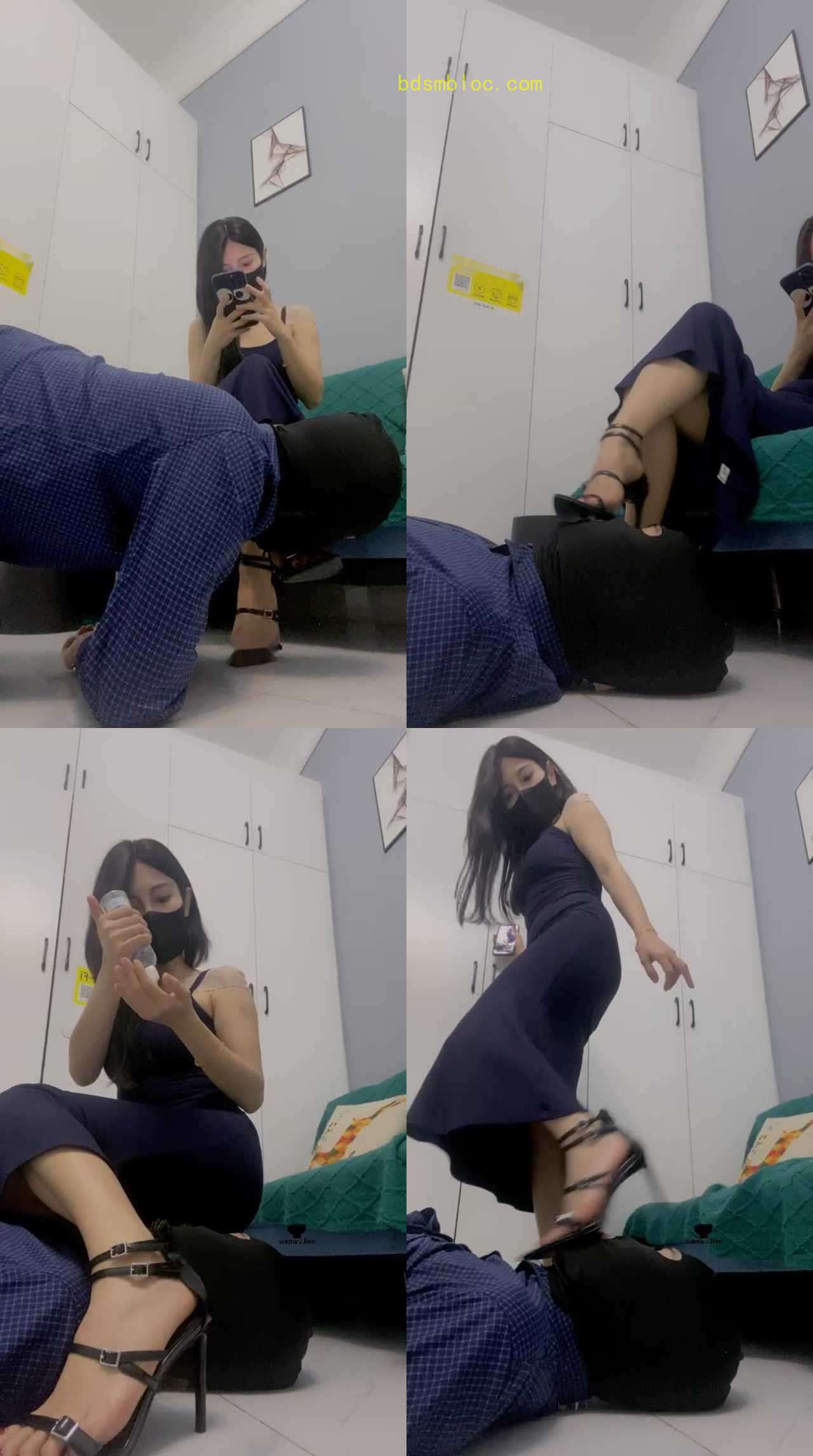【甜一】狗舌清理高跟凉鞋/鞋跟插嘴/虐乳/坐脸窒息